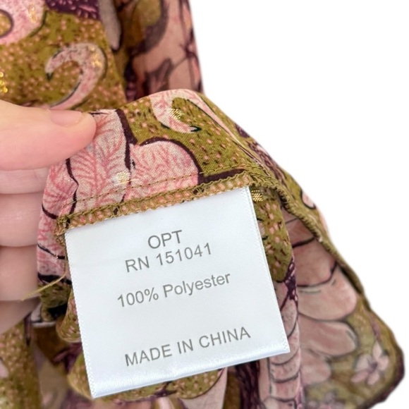 Tuckernuck O.P.T Tie Neck Floral Blouse - Picture 5 of 9